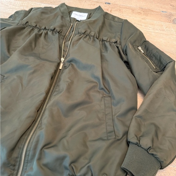 Katherine Barclay long bomber jacket M army green - Picture 2 of 6